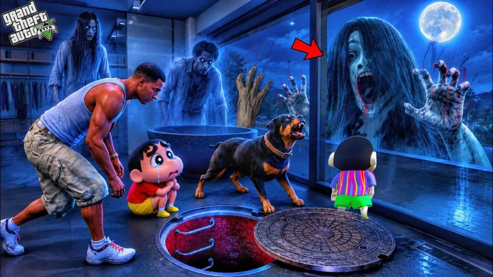 GTA 5 Guide to Franklin and Shinchan Hiding from a Ghost and Why This Mod Is Popular